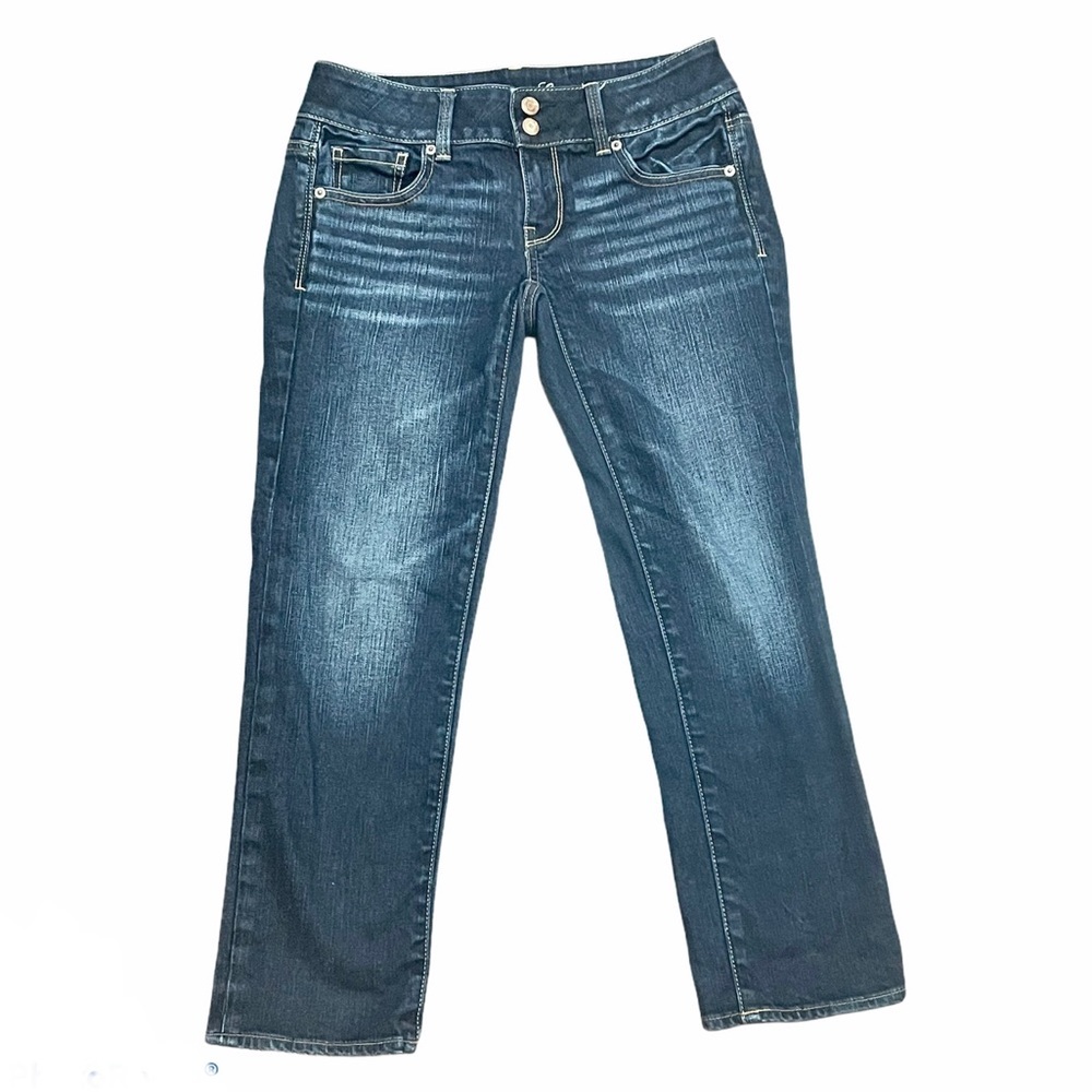 American Eagle AEO Artist Stretch Cropped Dark Wash Women's Jeans size 2